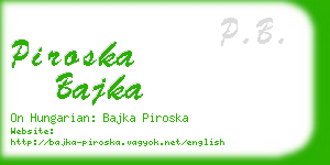 piroska bajka business card